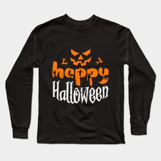 Happy Halloween Scary Pumpkin Face Costume Long Sleeve T-Shirt